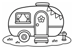 Cozy Caravan with a Friendly Door and Window 🏕️🚐🌞