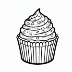 Cupcake Decorated with Hearts 🧁❤️