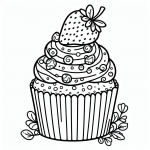Cupcake with Strawberry 🧁🍓