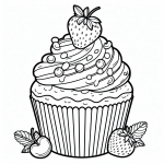 Cupcake with Strawberry 🧁🍓