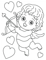 Cupid Angel with Bow and Arrow surrounded by Hearts 💘🕊️🏹❤️✨