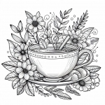 Cup of Tea with Flowers ☕🌸