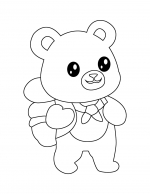 Cute Bear with Backpack 🐻🎒🚶‍♂️