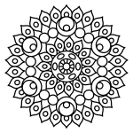 Cute Bold & Easy Abstract Mandala Inspired by Petal Shapes 🌸✨🔷🌿