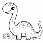 Cute Brachiosaurus Dinosaur 🌿🦕😊
