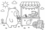 Cute Capybara Drinking Fresh Lemonade 🍋🥤☀️