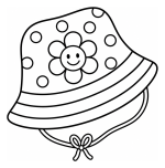 Cute Cozy Summer Hat with Happy Flower and Polka Dots 🌼👒🌞