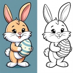 Cute Easter Bunnty Holding Easter Egg 🐰🥚🎉