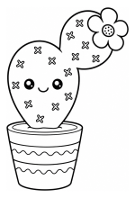 Cute Happy Cactus with a Little Flower 🌵🌸😊