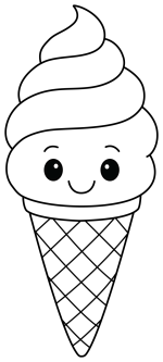 Cute Happy Swirled Ice Cream Cone 🍦✨😋
