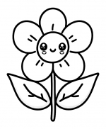 Cute Kawaii Flower with Face 🌸😊🌿