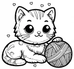 Cute Kitten Playing Wool Ball 🐱🧶😺