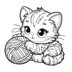 Cute Kitten Playing Wool Ball 🐱🧶😺