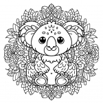 Cute Koala Bear Mandala Style 🐨🎨✨
