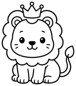 Cute Little Lion King with a Crown 🦁👑🐾