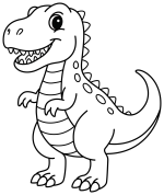 Cute Little Tyrannosaurus Rex with a Happy Smile 🦖🌿✨