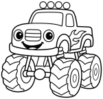 Cute Monster Truck with Big Wheels 🏎️🔥💨