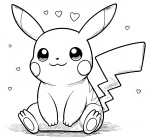 Cute Pikachu Sitting ⚡️❤️