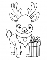 Cute Reindeer with Gift 🦌🎁