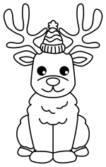 Cute Reindeer with Winter Hat 🦌❄️❤️
