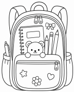 Cute School Backpack with Teddy Bear 🎒🧸📚
