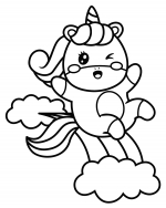 Cute Happy Unicorn Sliding Down Rainbow 🌈🦄😊✨