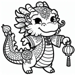 Cute Chinese Dragon Dancing for the Chinese Lunar New Year 🐉💃🎊