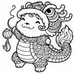 Cute Chinese Dragon Dancing for the Chinese Lunar New Year 🐉💃🎊