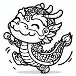 Cute Chinese Dragon Dancing for the Chinese Lunar New Year 🐉💃🎊