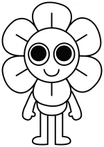 Dandy Flower Character with Big Eyes 🌸🌼😊
