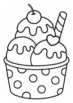 Delicious Ice Cream Cup with Three Scoops and Decorations 🍦🍒🍪