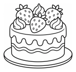 Delicious Strawberry Cake with Whipped Cream on Plate 🍰🍓🍽️