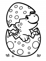 Cute Dinosaur Hatching from a Dotted Egg 🦕🥚