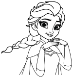 Disney Princess Elsa with Braided Hair 🎬👸❄️