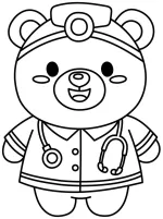 Doctor Bear with Stethoscope and Friendly Smile 🐻🩺😊