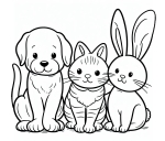 A Dog 🐶 a Cat 🐱 and a Rabbit 🐰