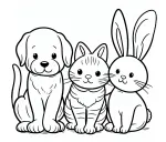 A Dog 🐶 a Cat 🐱 and a Rabbit 🐰