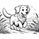 A Cute Dog 🐶 Running in the Field 🐾🏞️