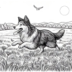 A Cute Dog 🐶 Running in the Field on a Sunny Day 🐾🏞️☀️