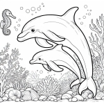 Dolphin Mother and Baby Dolphin Playing with Ball 🐬👶🏀