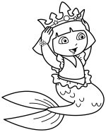 Dora the Explorer as a Mermaid 🧜‍♀️✨🌟