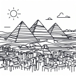 View of Pyramids of Giza in Egypt 🏜️🇪🇬