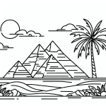 View of Pyramids of Giza in Egypt 🏜️🇪🇬