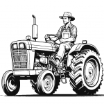 Farmer on Tractor 🚜🌾