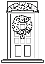 Festive Christmas Door with Wreath 🎄🎁🎅