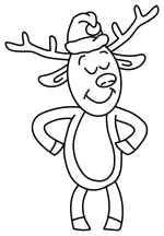 Festive Reindeer with Christmas Hat 🎄🦌🎅