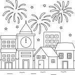 Fireworks Lighting up the Starry Sky above the City for the New Year 🎇🌟🏙️