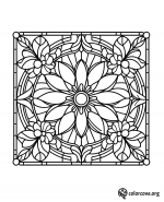 Floral Pattern in a Square 🌸🔲🌼
