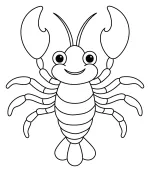 Friendly Lobster with Claws and a Smile 🦞😊🌊