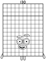 Friendly Numberblock 130 with a Sunny Top and Bold Body 🔢🌟